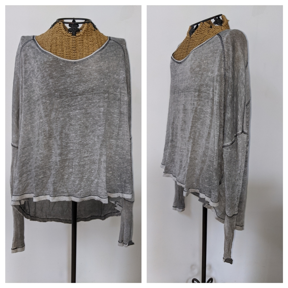 Free People We the Free grey oversize top XS